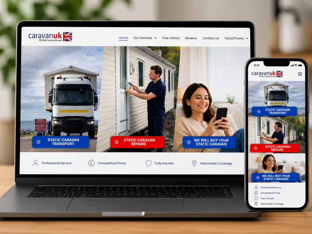 Website Design Blackpool Caravan UK